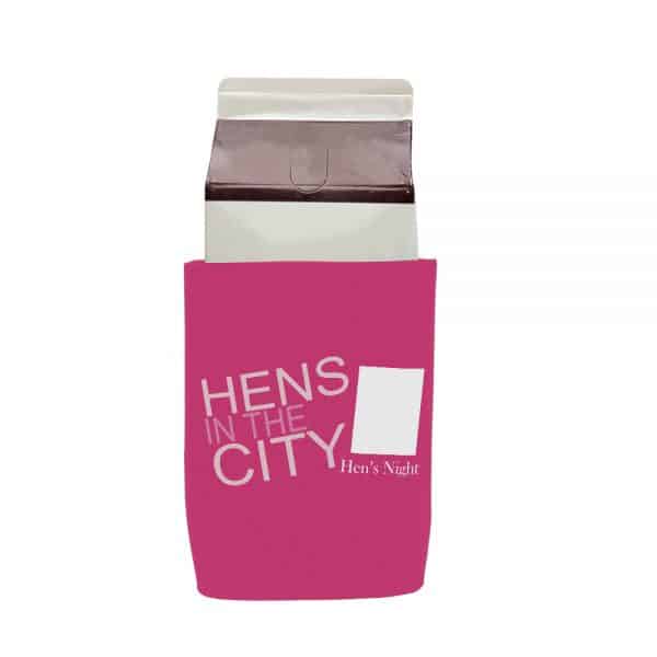 Hens in the City Pink Stubby Holder Carton