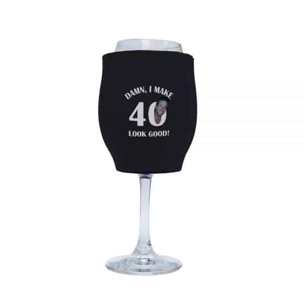 Make 40 Look Good Stubby Holder Wine
