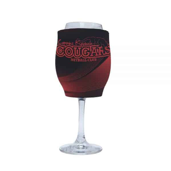 Netball Sports Stubby Holder Wine