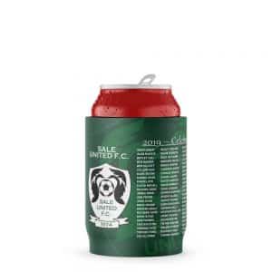 Soccer Green Stubby Holder Beer Can